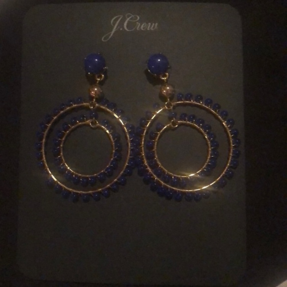 NWT J. Crew Beaded Round Statement Earrings✨